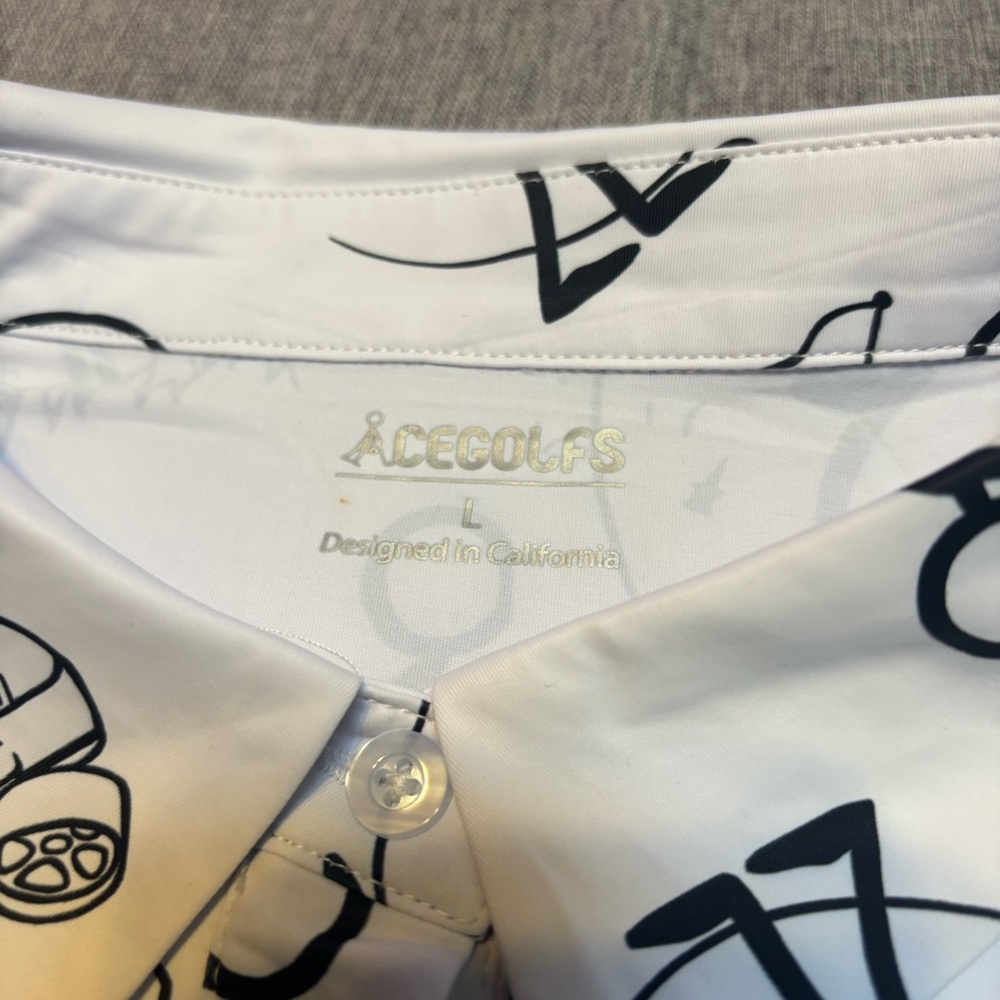 Acegolfs Stick Figure Hyper-prep Sleeveless Polo Top UPF50+, Large - Picture 4 of 10